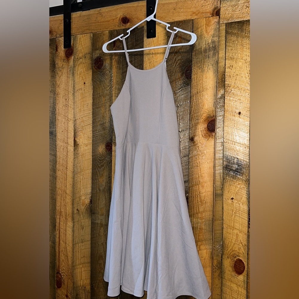 NWT Lulus Gray Skater Dress